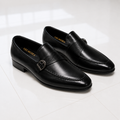 Velmora Black Leather Monk Strap Loafers for Men – Premium Formal Dress Shoes