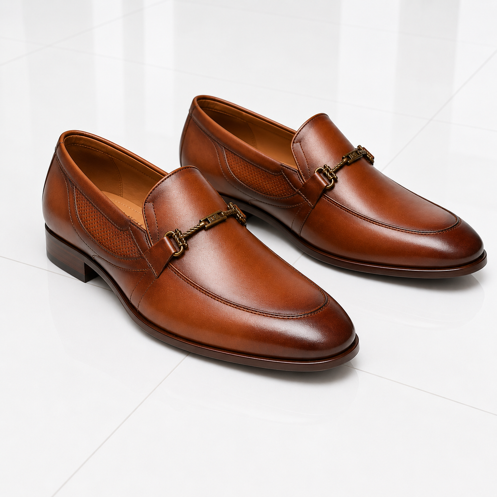 Velmora Premium Leather Horsebit Loafers – Brown/Black-25453