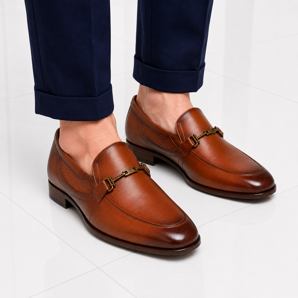 Velmora Premium Leather Horsebit Loafers – Brown/Black-25453