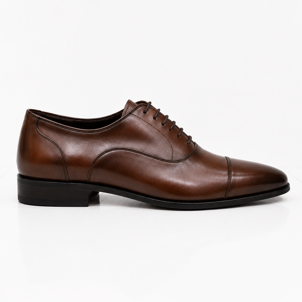 Velmora Genuine Cow Leather Oxford Cap-Toe Dress Shoes for Men