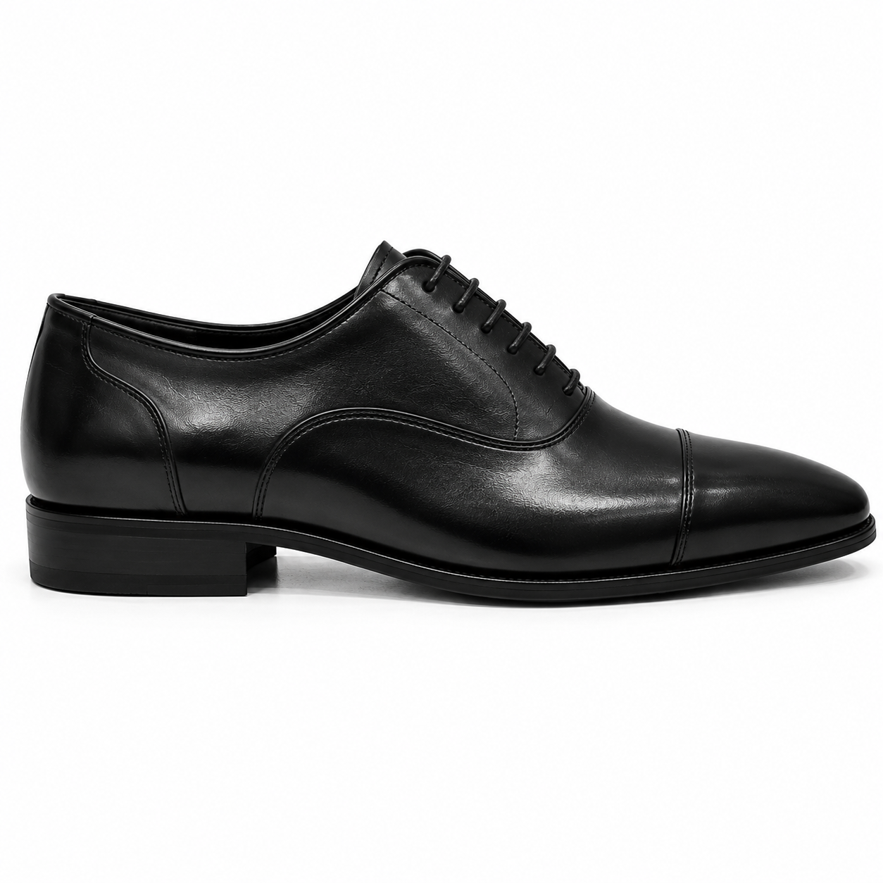 Velmora Genuine Cow Leather Oxford Cap-Toe Dress Shoes for Men