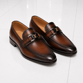 Velmora Monarch Leather Loafer –Dark Brown