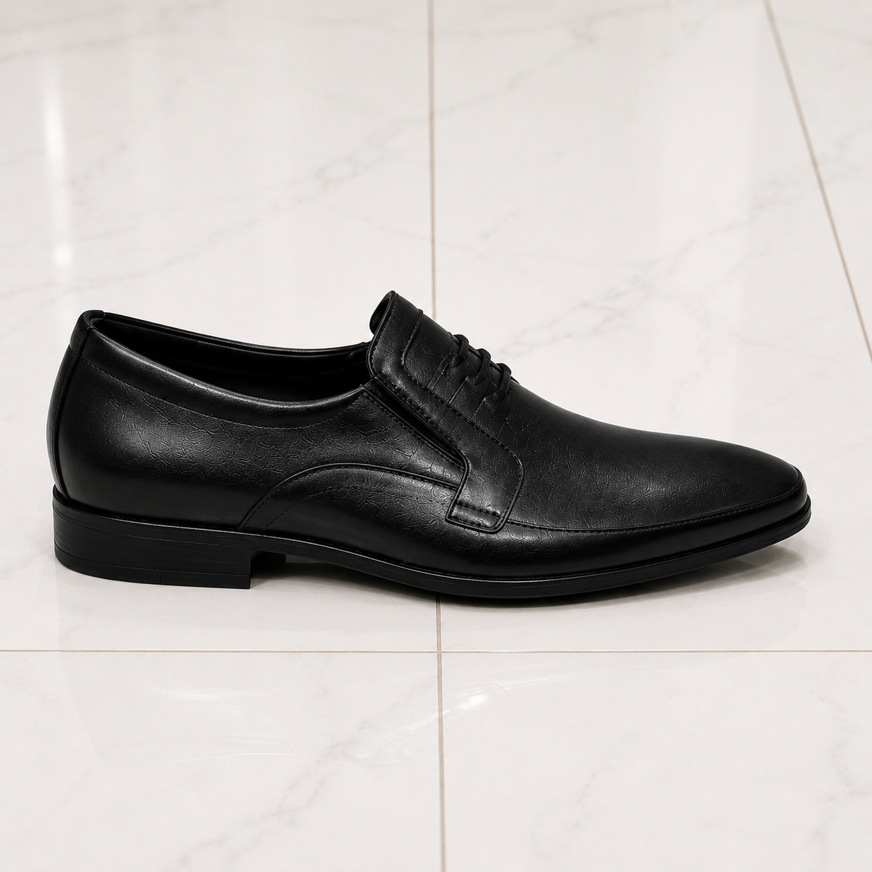 Velmora Black Genuine Leather Slip-On Formal Shoes for Men-25367