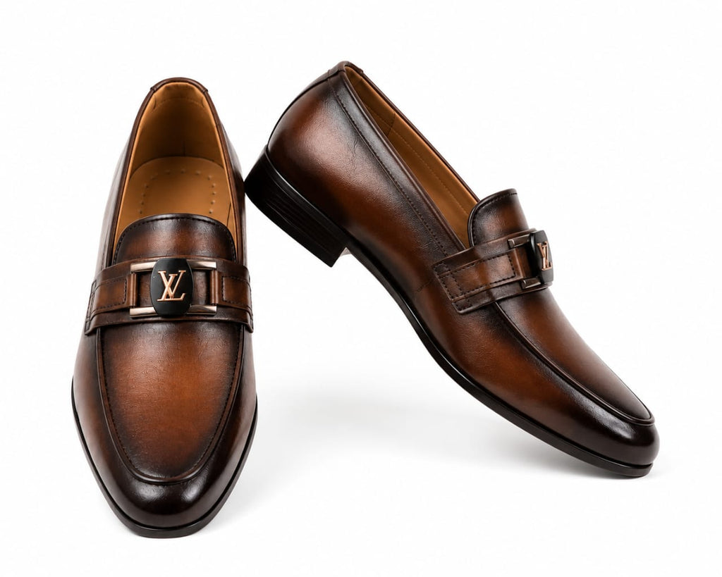 Velmora Monarch Leather Loafer –Dark Brown